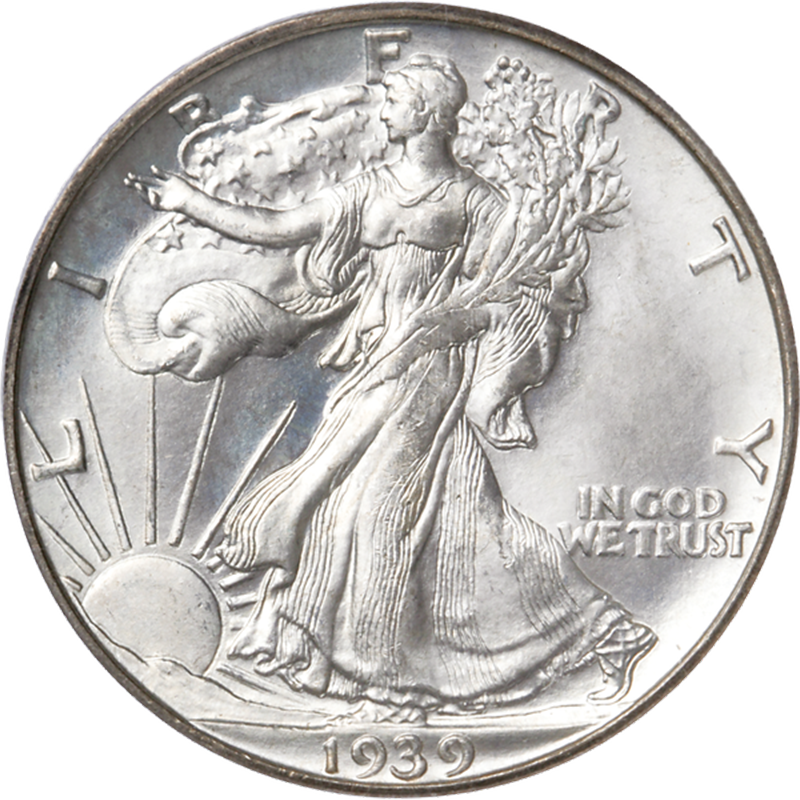 1939-D Liberty Walking Half Dollar