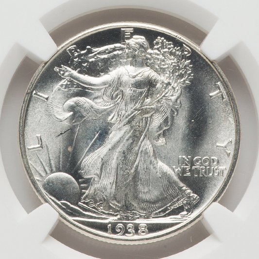 1938-D 50C Walking Liberty Half Dollar