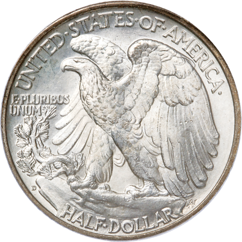 1939-D Liberty Walking Half Dollar