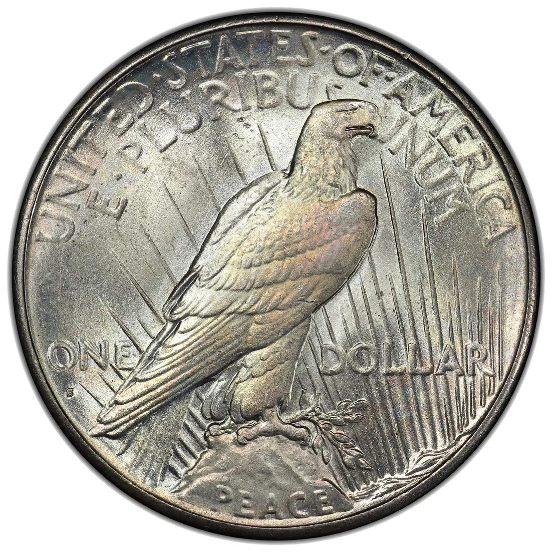 1927-S Peace Dollar graded