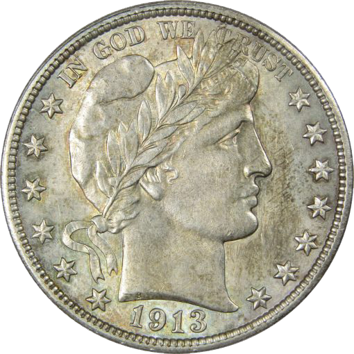 1913 Barber Half Dollar AU/BU