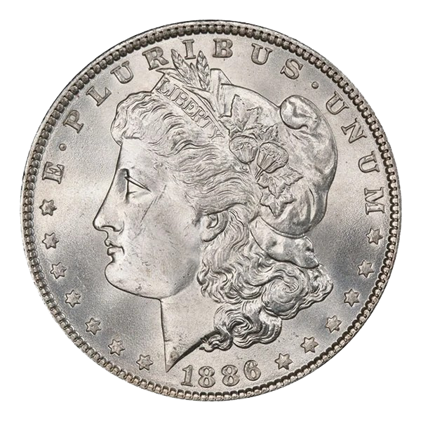 1886 $1 Morgan Silver Dollar