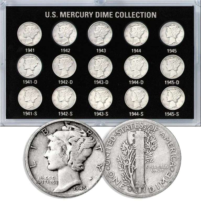 1916-1945 DPS/ 10C Mercury Dime