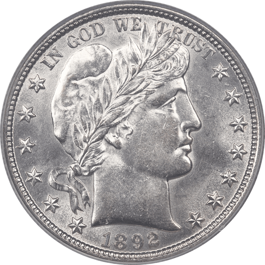 1892 Barber Half Dollar 50c